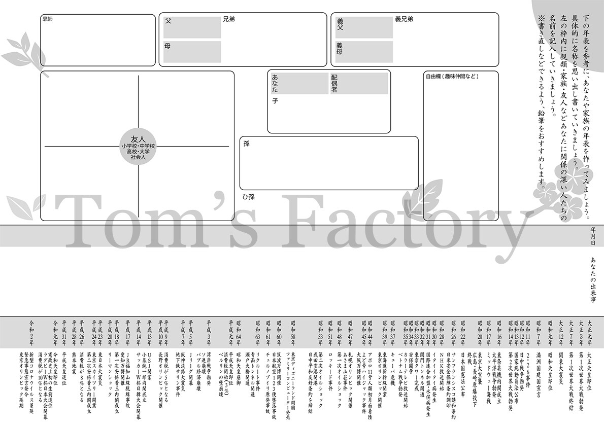 介護施設でのレクレーションをお手伝いします 過去を思い出し文章に書くというレクレーションです。 イメージ3