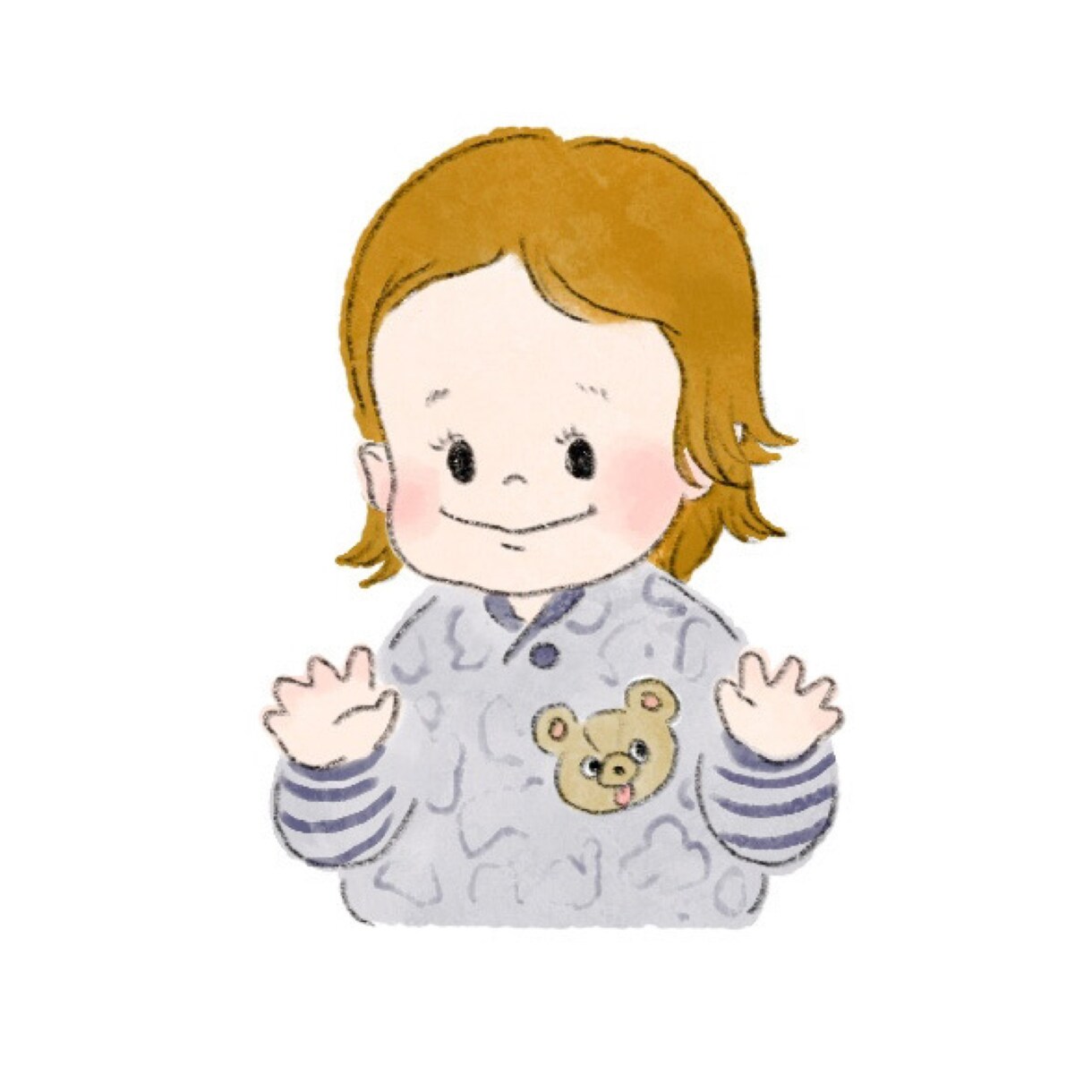水彩風のほっこり優しい似顔絵を描きます ふんわりと柔らかな印象を与えるイラストをお届け♡ イメージ2