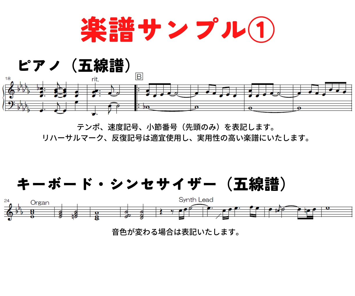 キーボード・ギター・ベース他　採譜いたします ピアノ・キーボードパートの楽譜が無い曲でもアレンジで作ります イメージ4