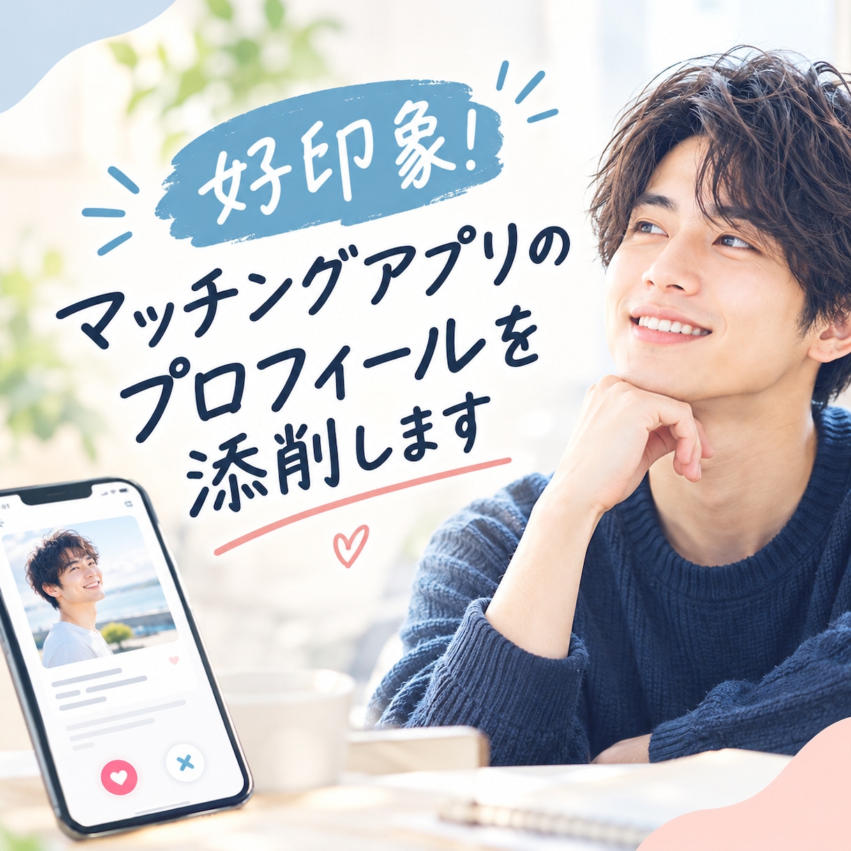 好印象！マッチングアプリのプロフィールを添削します マチアプ婚した20代OLが真摯に考えます⭐️ イメージ1