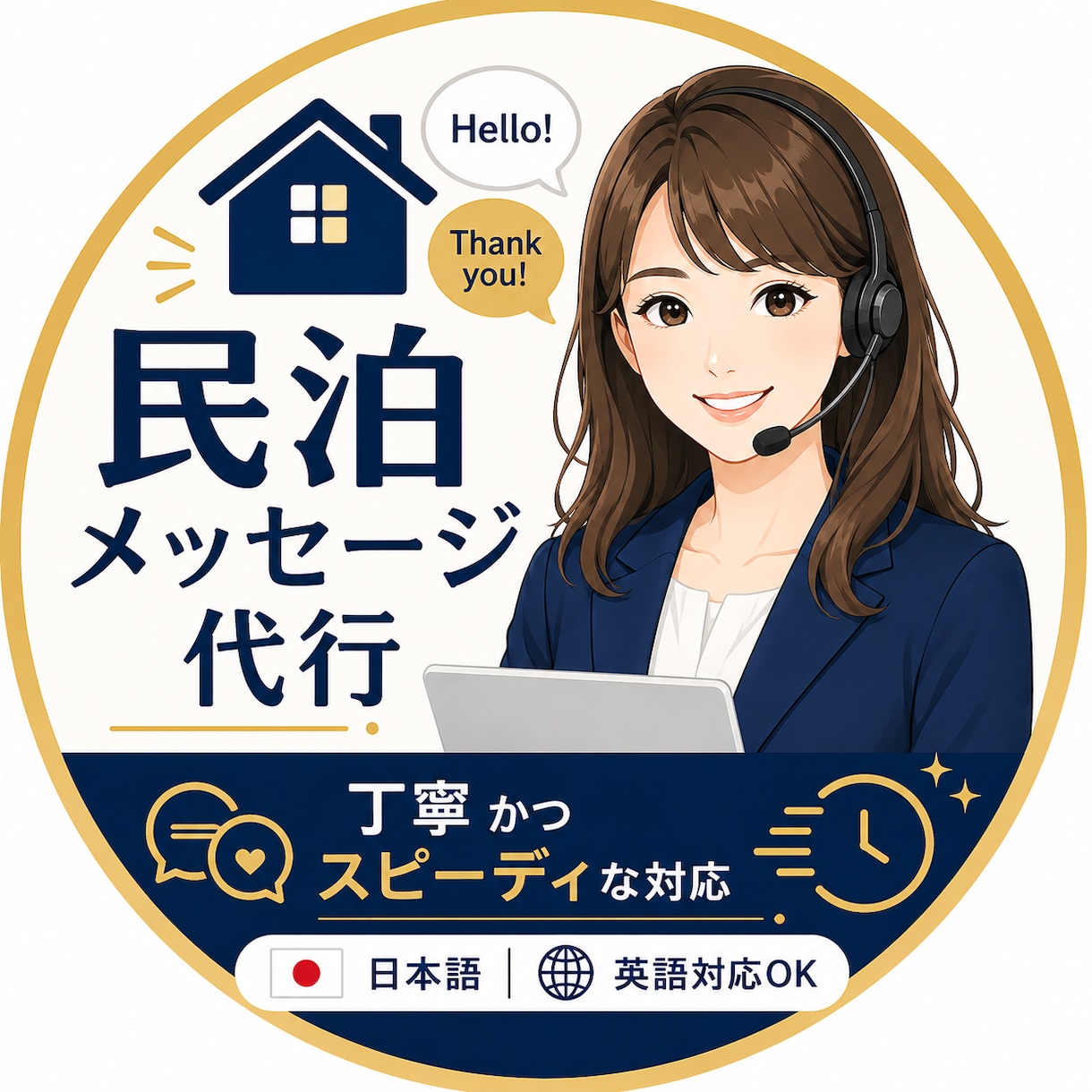 スーパーホストが民泊メッセージを丁寧に代行します 業界最安値⭐︎スーパーホストAirbnb/成果報酬ナシ イメージ1