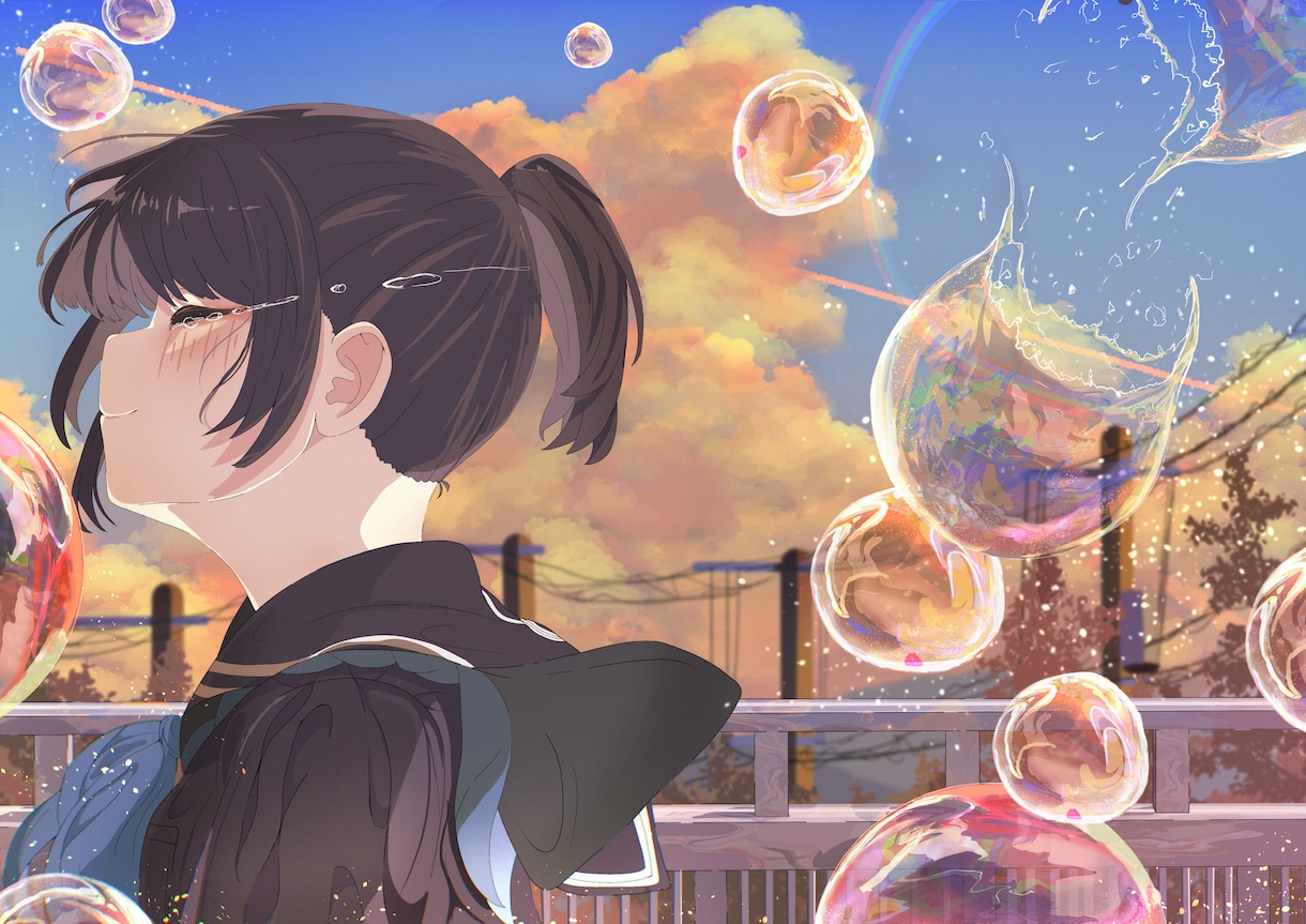 かわいい女の子と爽やかな雰囲気のイラストを描きます あなたのイメージに合うイラストを制作します！ イメージ1