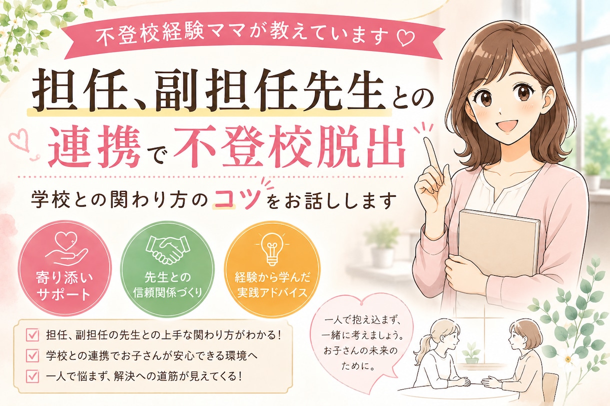 1分から不登校なんでも相談お話し聞きます 不登校経験ママが、今すぐ話したい相談　未来コンパス鑑定 イメージ1