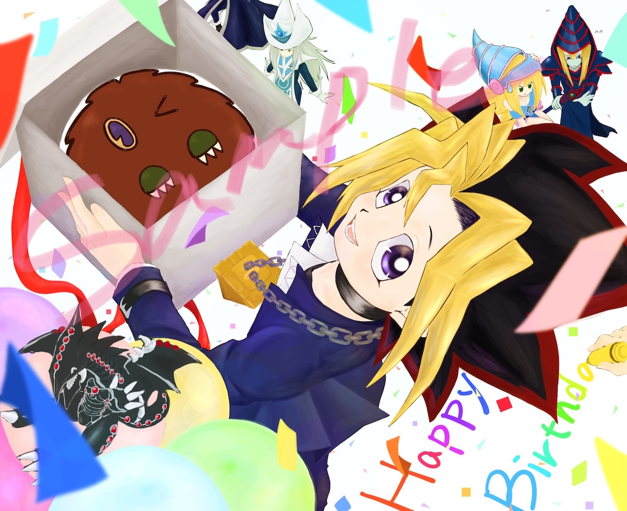 SNSアイコンや一枚絵等、お描きします かわいい絵柄寄りのキャラクター イメージ2