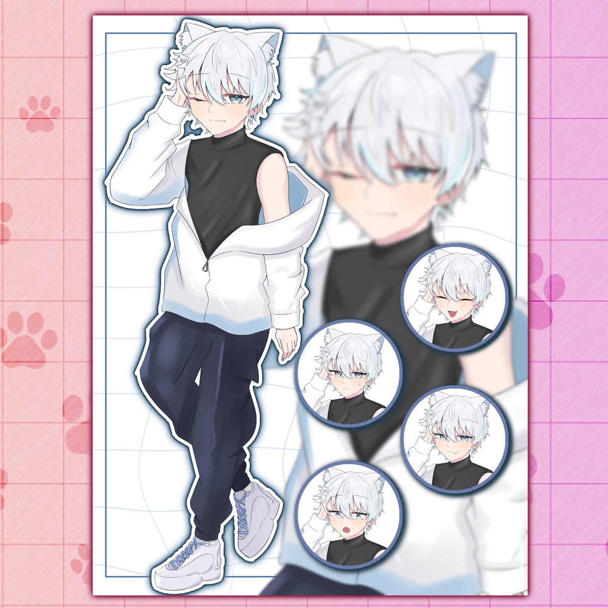 歌ってみた等の等身キャラ描きます かっこいい～可愛いまで！！なんでもお任せください！！ イメージ2