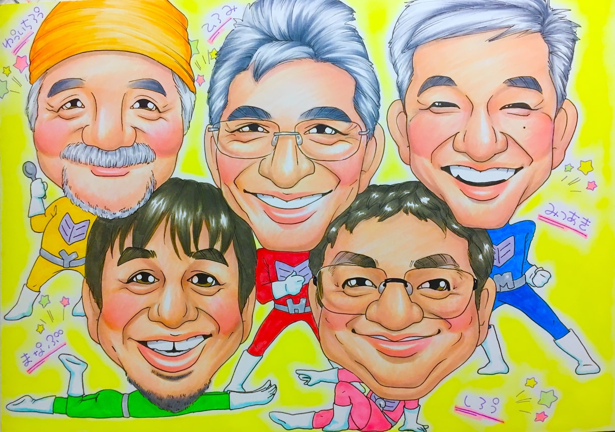 大切な思い出や記念日を似顔絵にします ♪プレゼントに芸人の描いた似顔絵はいかがでしょう♪ イメージ4