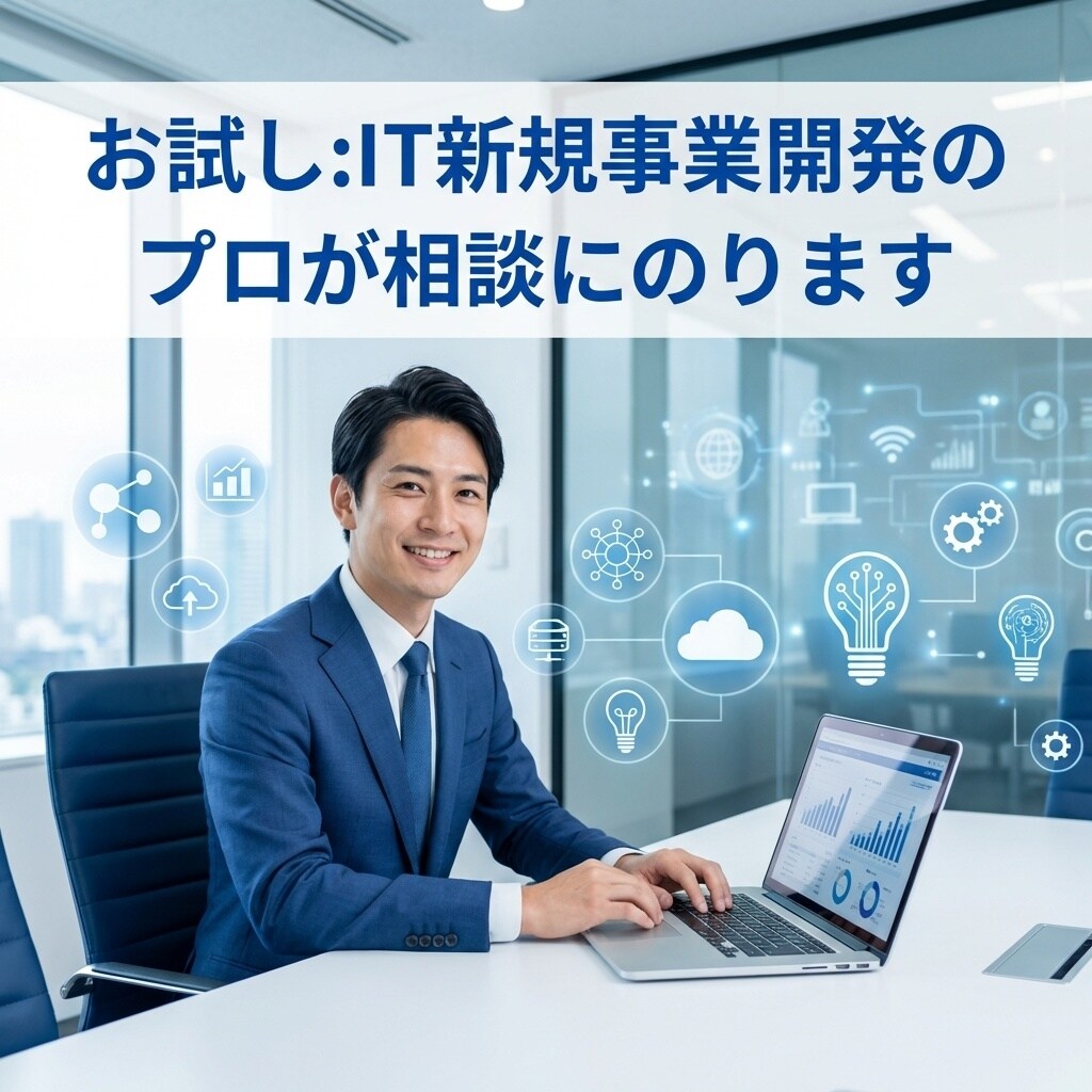 お試し：IT新規事業開発のプロが相談にのります 「3ヶ月3万円で壁打ち」のお試しプランになります イメージ1