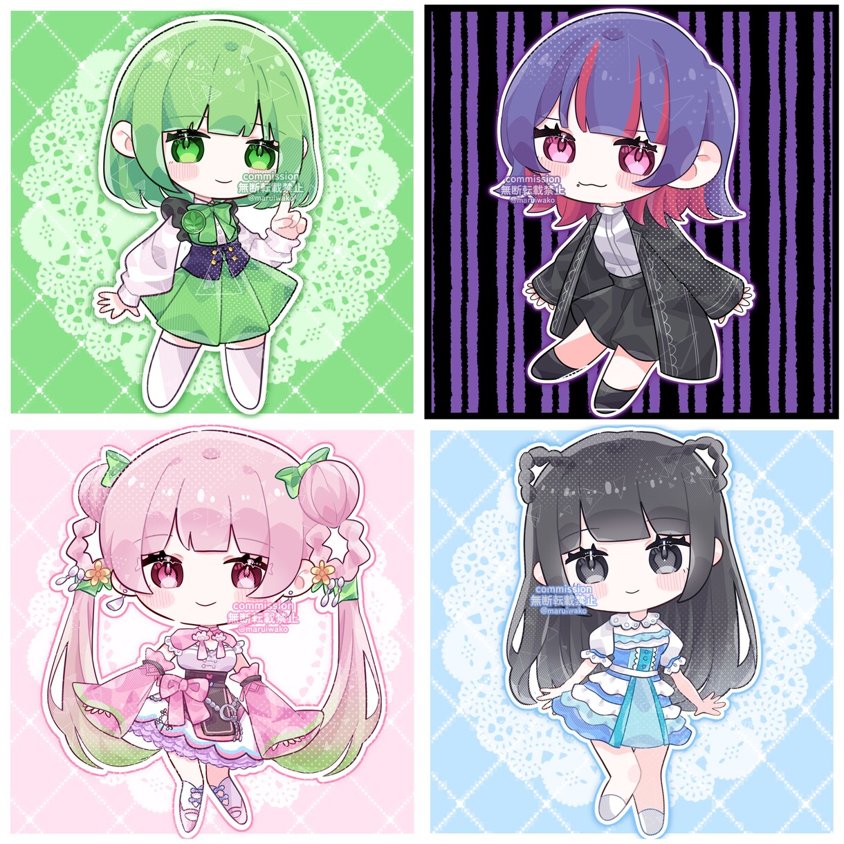 キラキラ可愛いイラスト制作します 1枚絵、アイコン、立ち絵、グッズ用イラストなど イメージ5