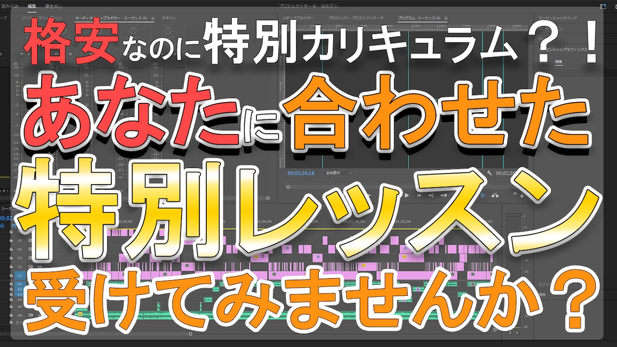 低価格!イチから丁寧に動画の編集方法教えます あなたの用途に合わせた編集を個人レッスンします イメージ2