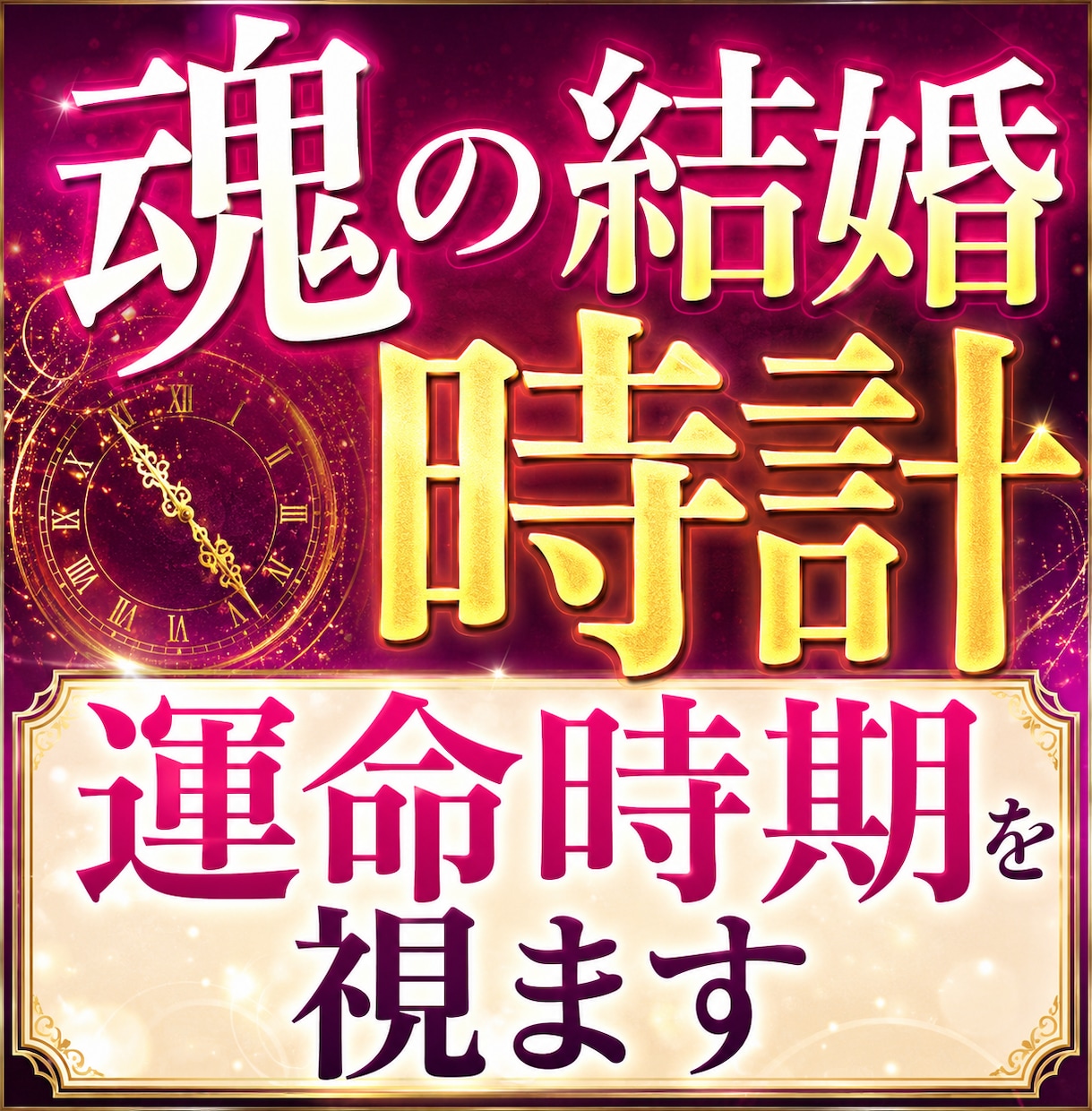 魂の結婚時計を霊視し運命時期と結婚シナリオを視ます 高次元から結婚の流れと未来の転機・出会い時期と進展を読み解く イメージ2