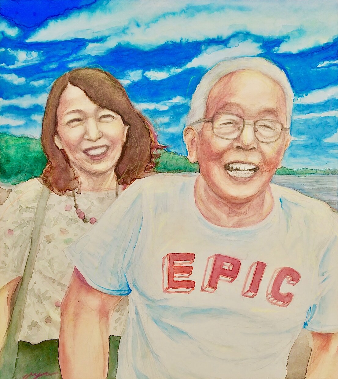 チャネリング似顔絵 魂にコミットした似顔絵描きます 波動上昇サポート似顔絵*色紙orキャンバスで飾れる水彩画 イメージ3