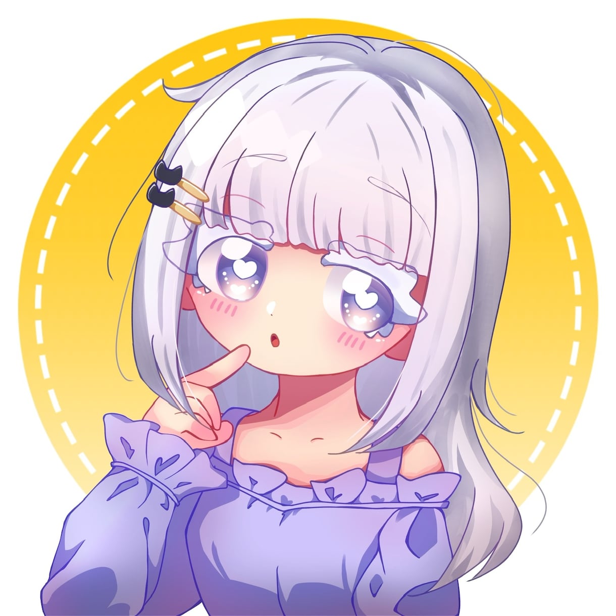 まるい目が特徴のかわいいイラストを描きます ふわふわキュートなゆめかわアイコンはいかがですか？ イメージ1