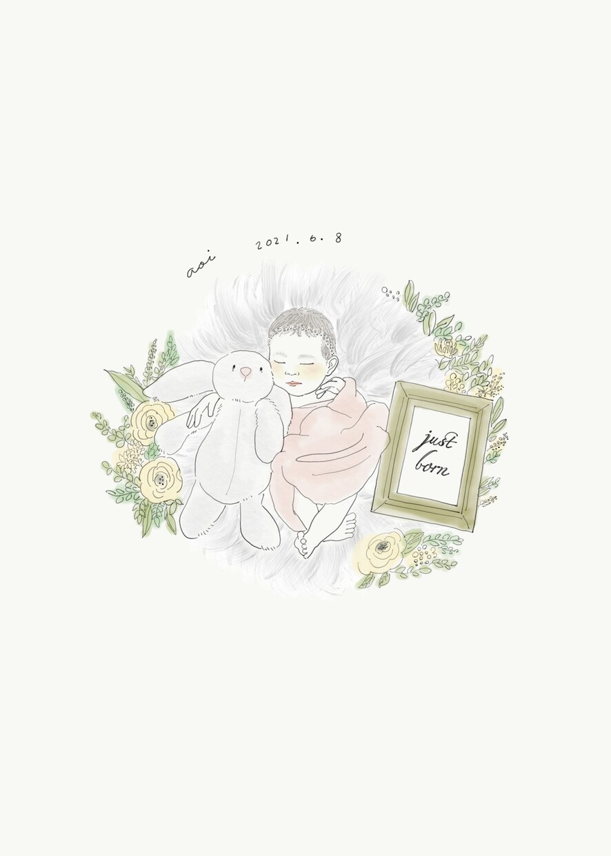 写真からオシャレな雰囲気の似顔絵イラストを描きます 水彩風の着色で手描き感が可愛いイラストです。ポストカードなど イメージ8