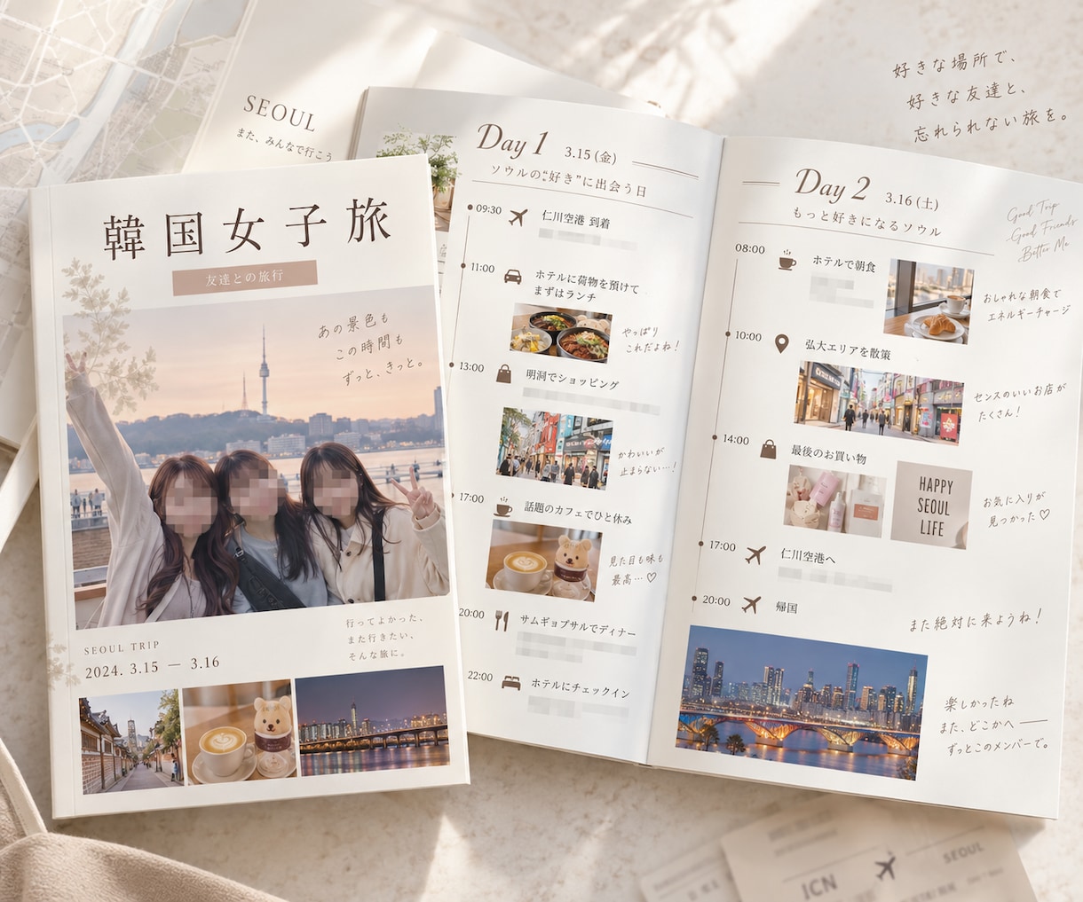 旅行がもっと楽しみになる旅のしおりを作ります 複雑な旅行日程もひと目でわかる一冊に イメージ2