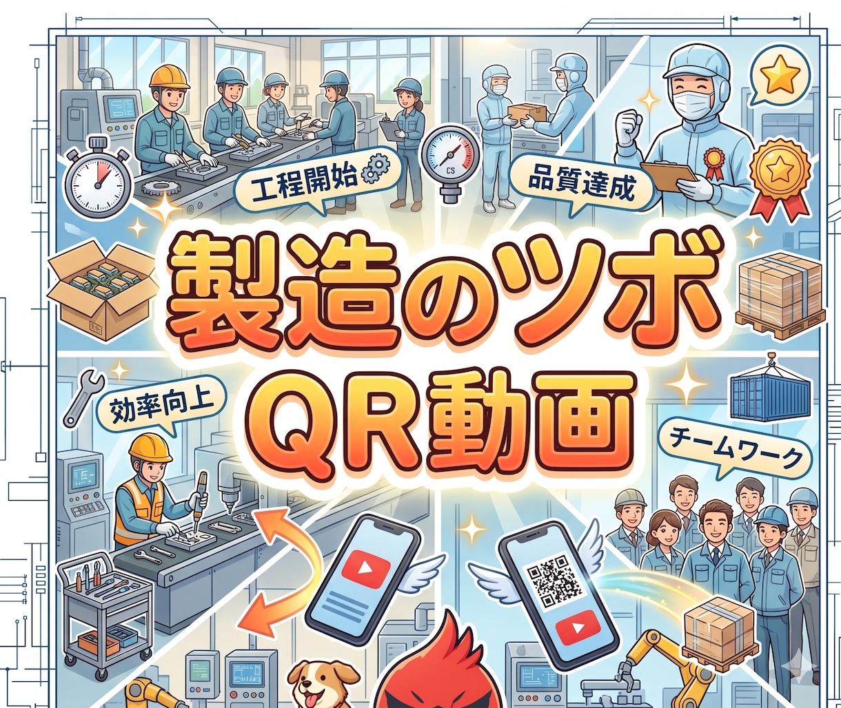 QR動画をスマホで読み込めば　作業内容説明出来ます 新人、外国人、パートへの　作業標準化と教育時間の時短 イメージ1
