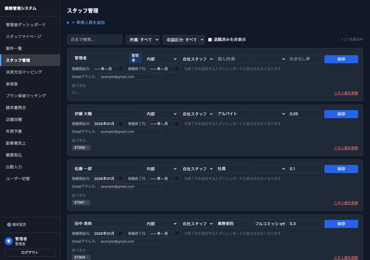 歩合制代理店の実績･単価管理を自動化します CSV取込・単価判定・請求書突合を自動化します イメージ5