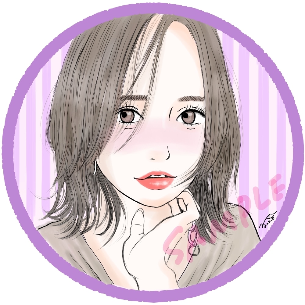 印刷もOK♡似顔絵やガールズイラストをお描きします 大人かわいい、お洒落なイラストをお探しの方にオススメです♡ イメージ4