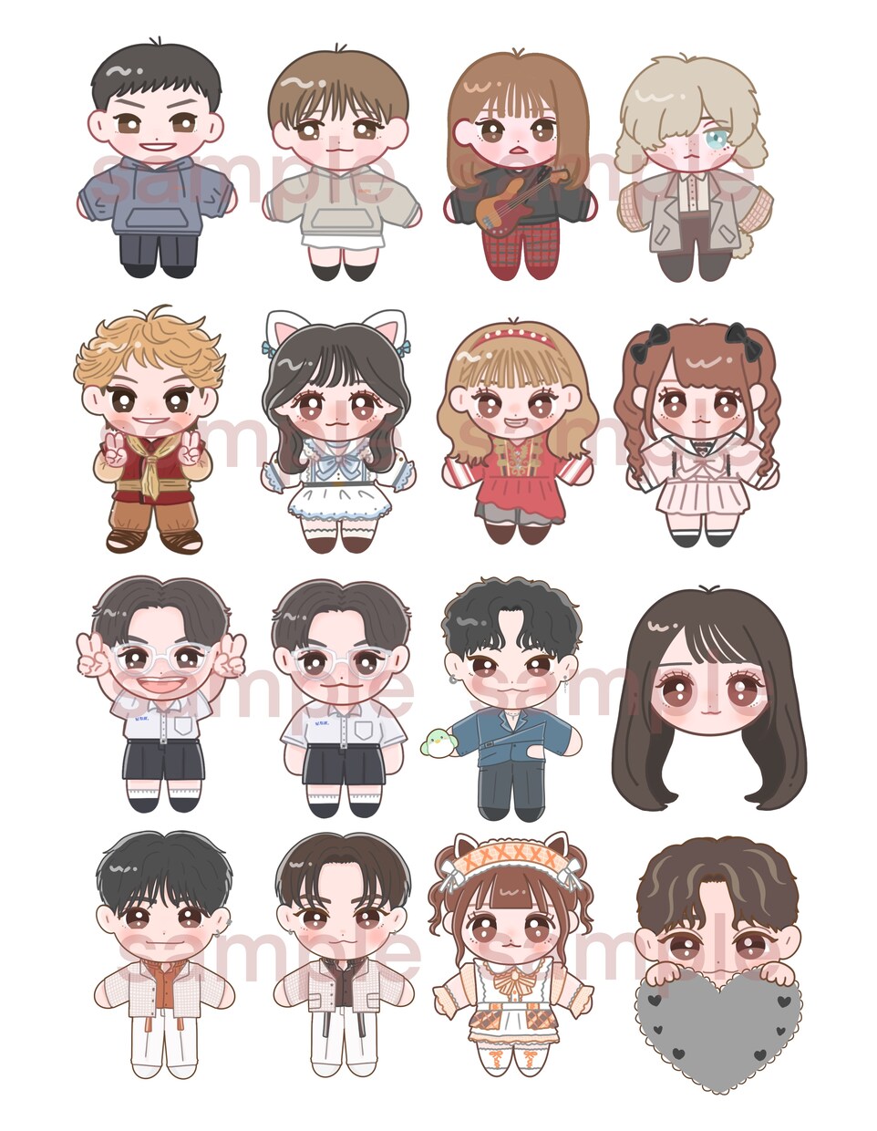 ぬいぐるみ風の似顔絵描きます アイコンやプレゼントにも！可愛いぬいぐるみ風にお描きします！ イメージ7