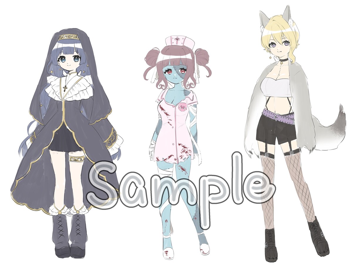 Vtuberパーツ分けイラスト、キャラデザ描きます ✴︎ラフ提案、修正回数無制限✴︎理想のキャラをあなたに！ イメージ8