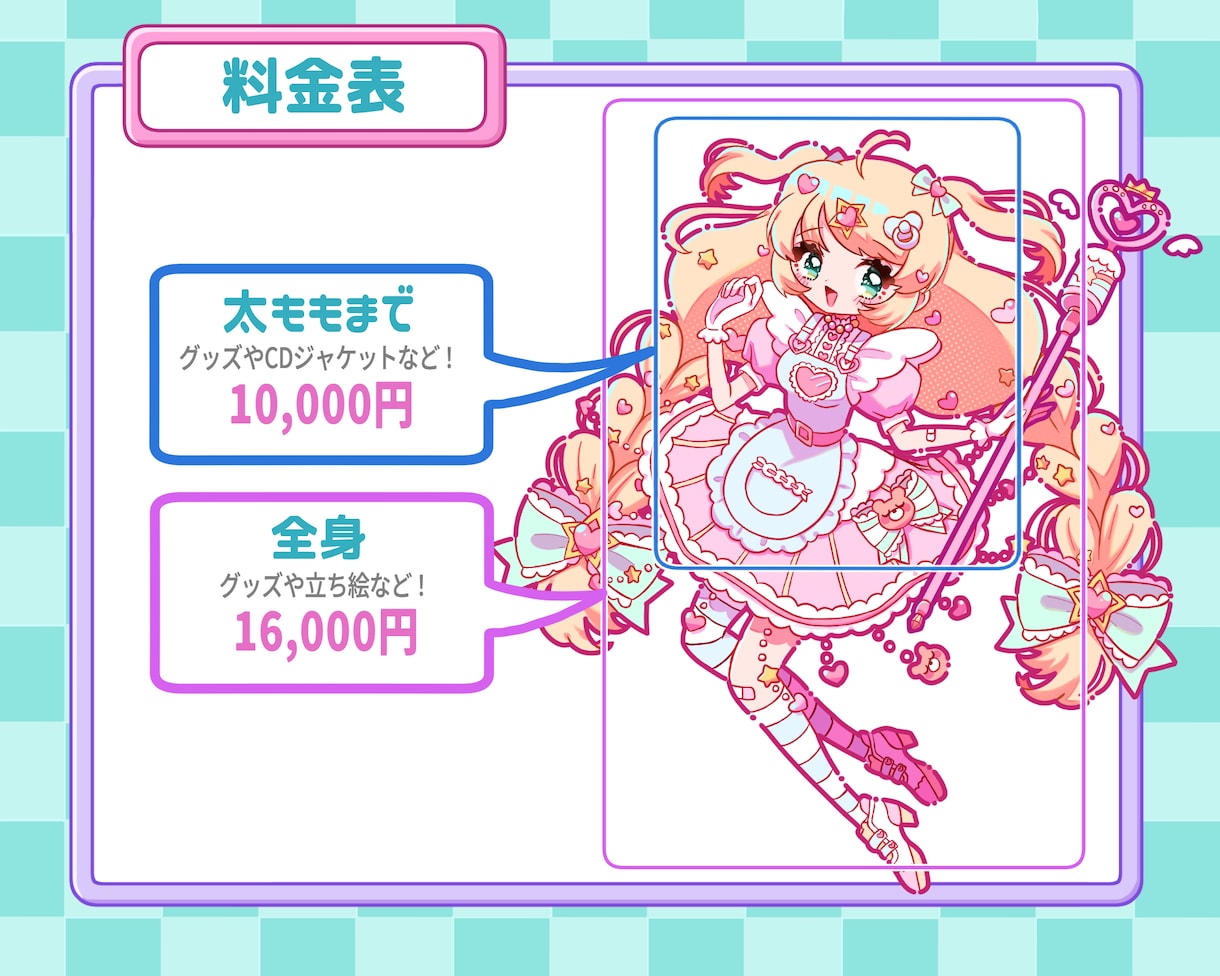 ポップでファンシーな可愛いイラスト描きます MV、歌ってみた、アイドルグッズ、CDジャケなどに！ イメージ2