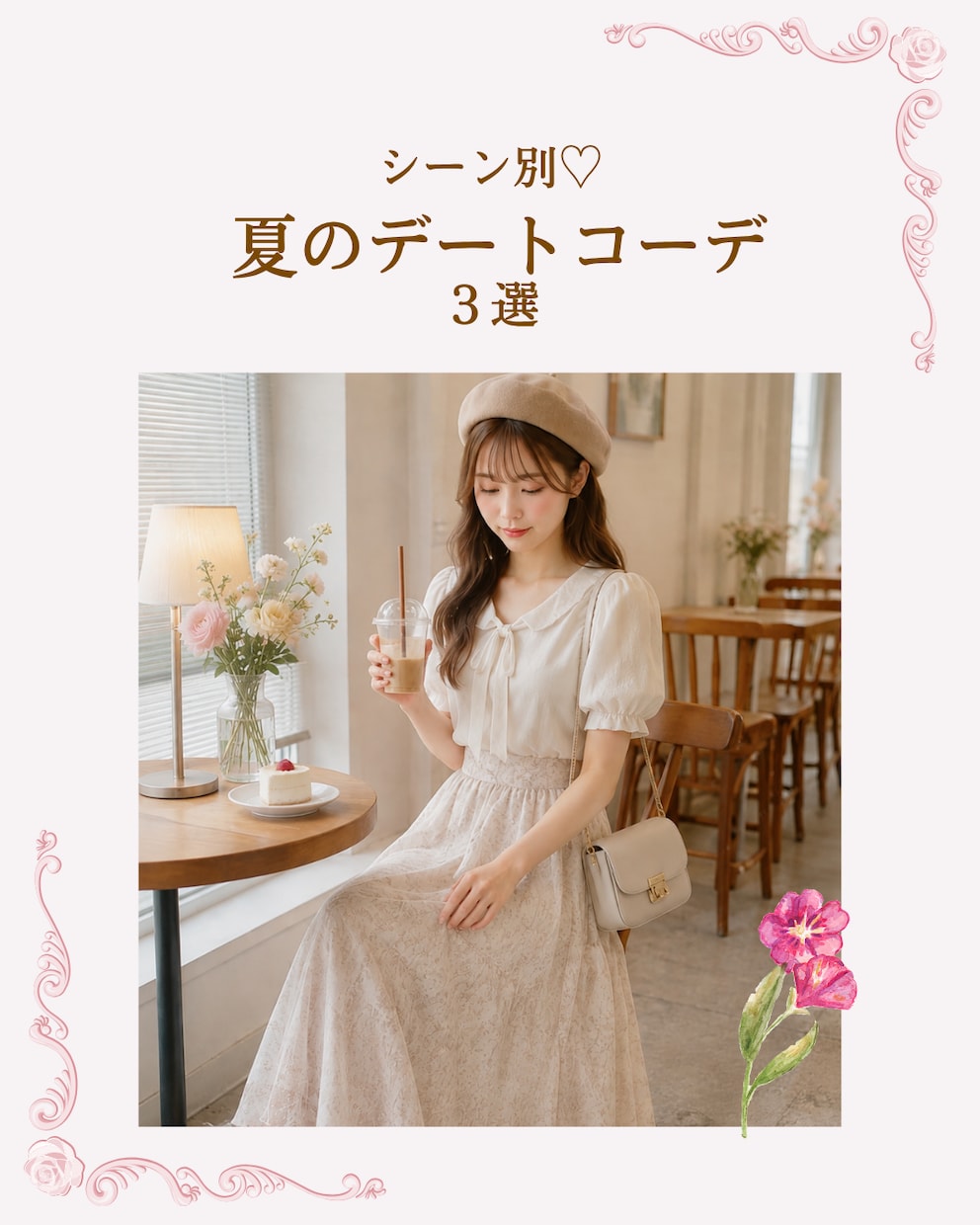 20〜30代女性向けのインスタグラム投稿を作ります 世界観を大切にした、やわらかく上品なデザインをご提案します イメージ2