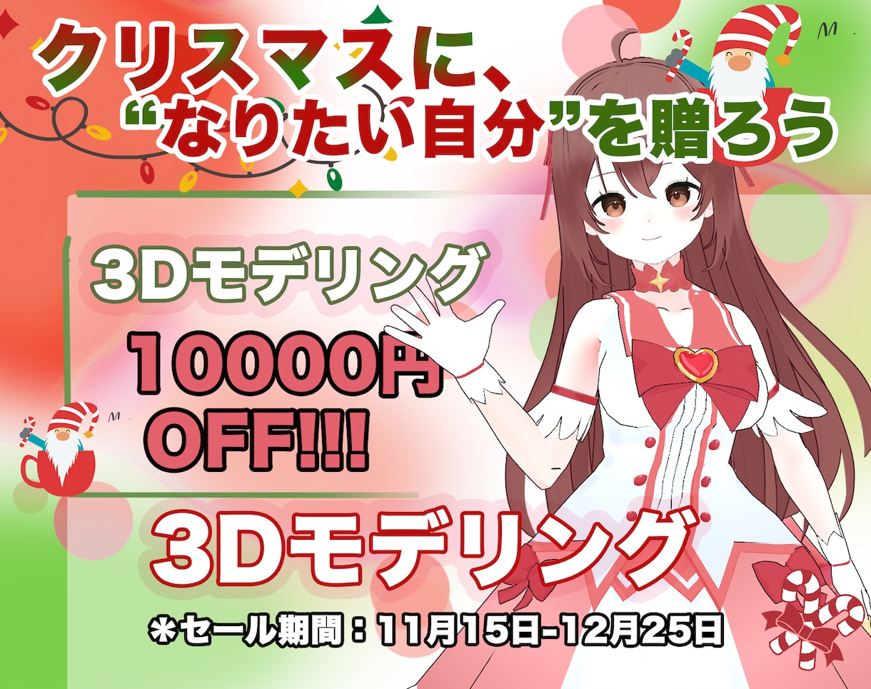 Vtuber向け、3Dモデルのモデリングを承ります 修正無制限＆終身アフター　VRchat対応可！再現度抜群！ イメージ1