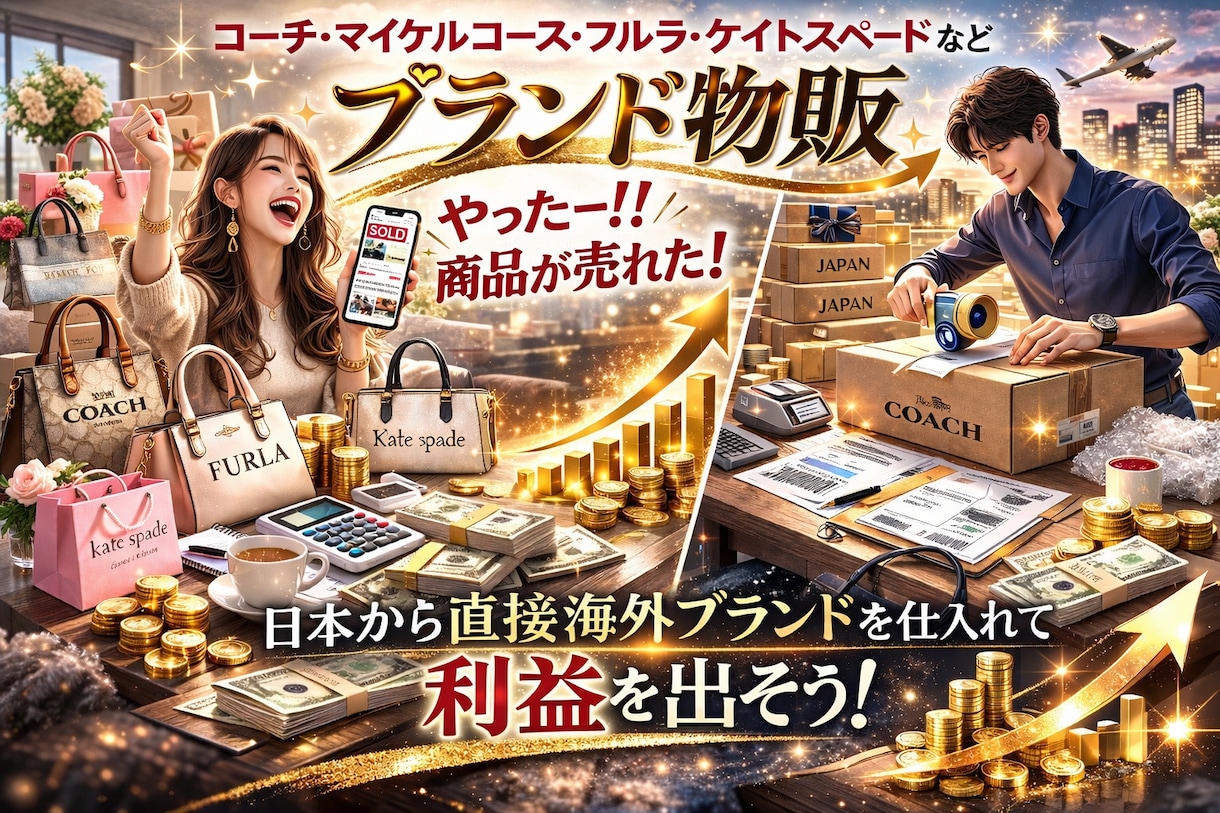 ブランド仕入れ×フリマ販売で利益を出す方法教えます 【残り1名】2日間限定半額セール 通常3万円→1.5万円 イメージ1