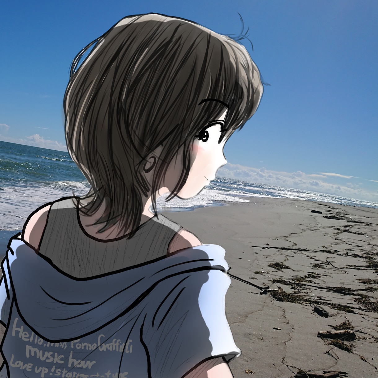 簡単なリクエストを伺い夏空イラストお任せで描きます 簡単なリクエストだけ伺い、お任せで夏の一枚絵を描きます イメージ4