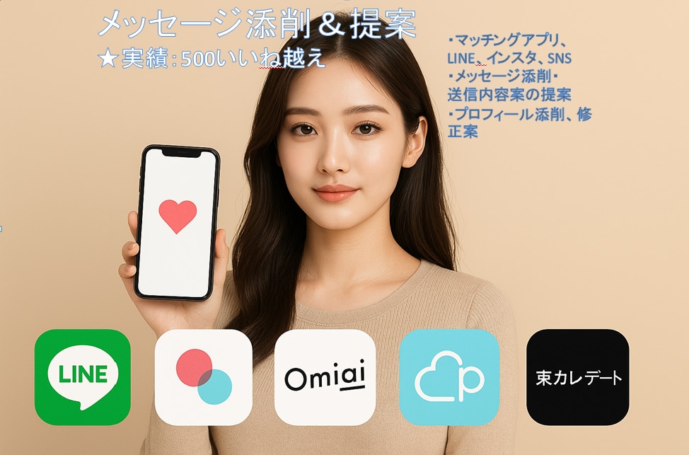 マッチングアプリ　メッセージ相談に乗ります いつの間にか連絡が途絶える・・・なんで？？ イメージ1