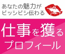 もっと"仕事が獲れるプロフィール"をご用意します あなた自身さえ気づかなかった魅力を効果的にアピール イメージ1
