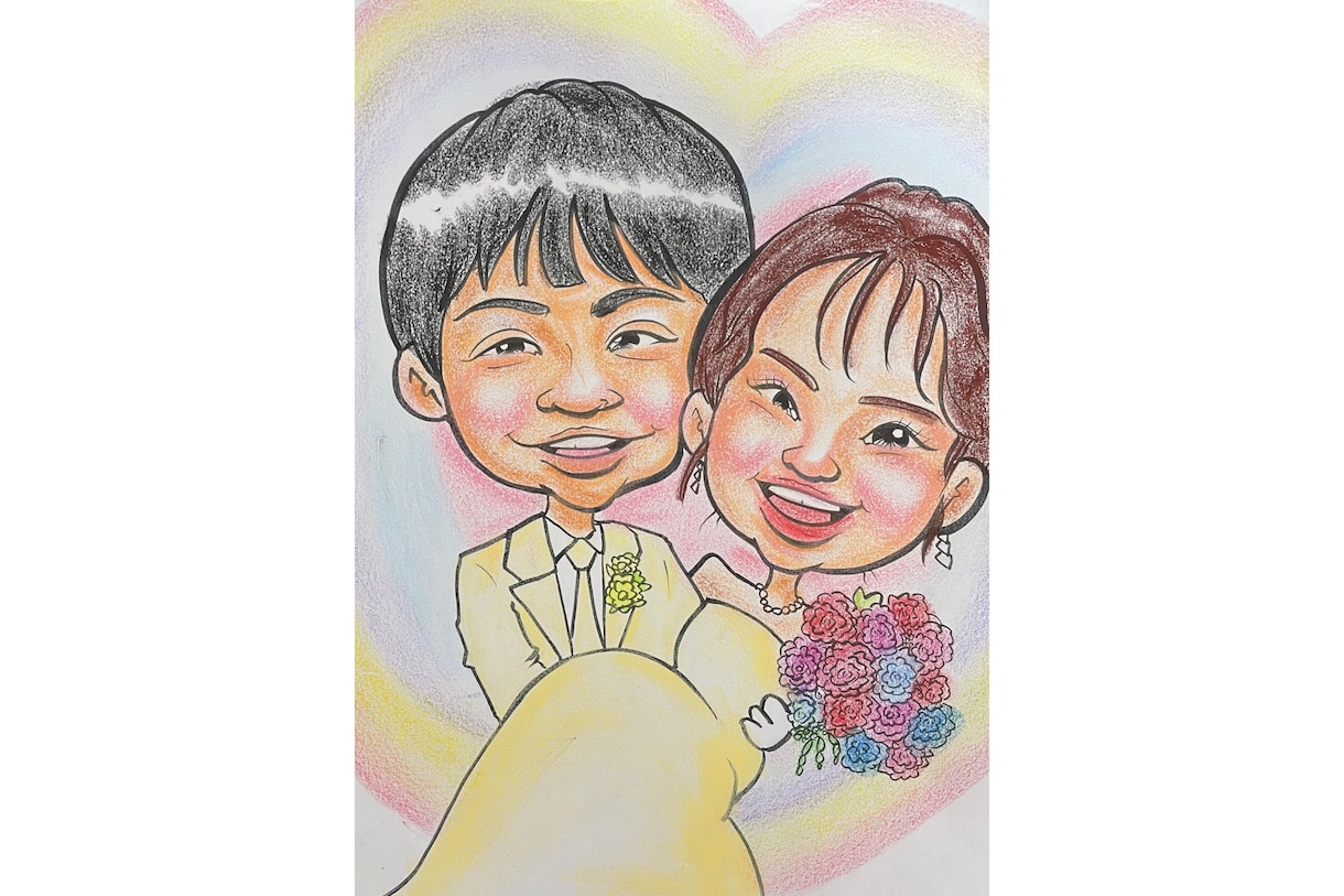 還暦祝いなどプレゼントに喜ばれる似顔絵作成します 記念日、お祝いなどに記憶に残る似顔絵作成いたします イメージ2
