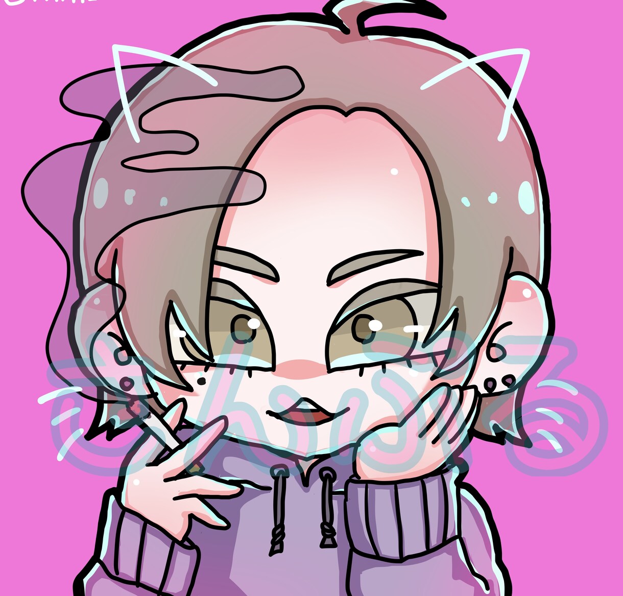 ポップで可愛い似顔絵アイコン描きます SNSアイコンや動画内イラストとしていかがですか？ イメージ4