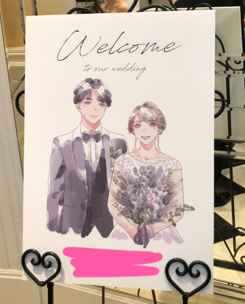 おしゃれなウェルカムボードお描きします 短納期でお届け！１週間で納品いたします！ イメージ2