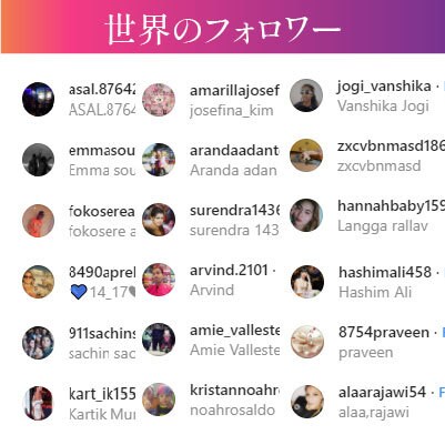 Instagram外国人フォロワー 増やします 100人~10万人 増えるよう宣伝し イメージ3