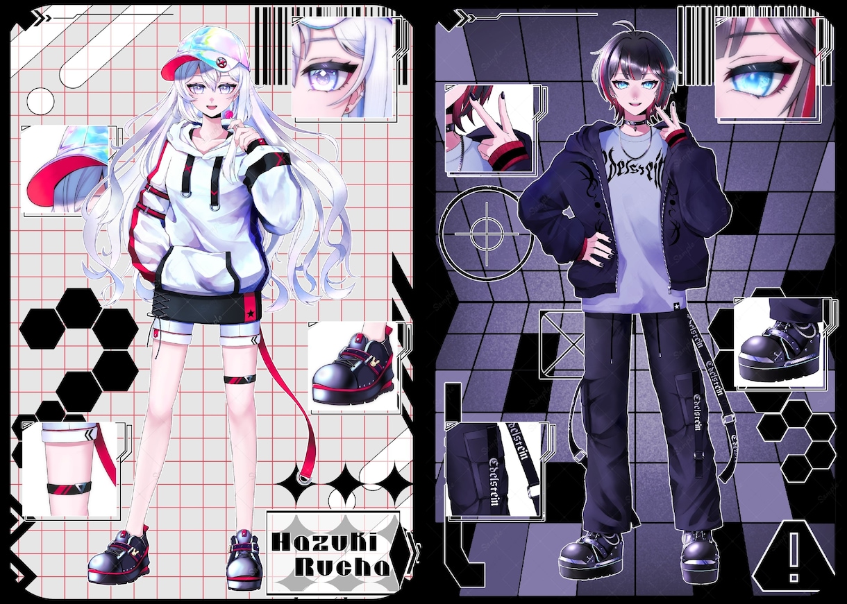 高クオリティ！商用可の全身立ち絵をお描きします きらきら美麗◇IRIAM、TRPG、アクリルスタンドなどに！ イメージ3