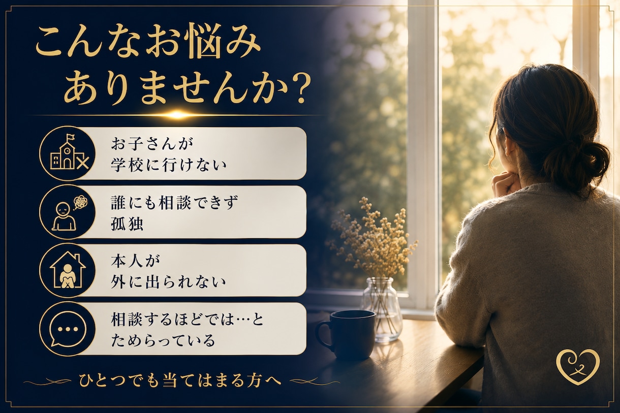 不登校・引きこもりの相談をお受けします 外に出られなかった私が今、支援団体の代表です イメージ3