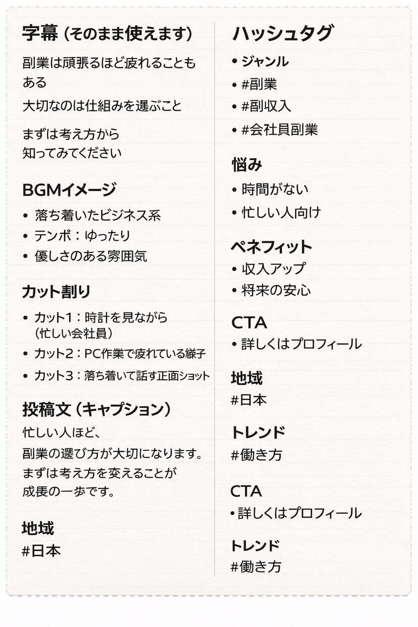 ショート動画の量産サポート｜ネタ切れ解消します 思いつきではなく仕組みで。アイデアから改善まで丁寧にサポート イメージ3