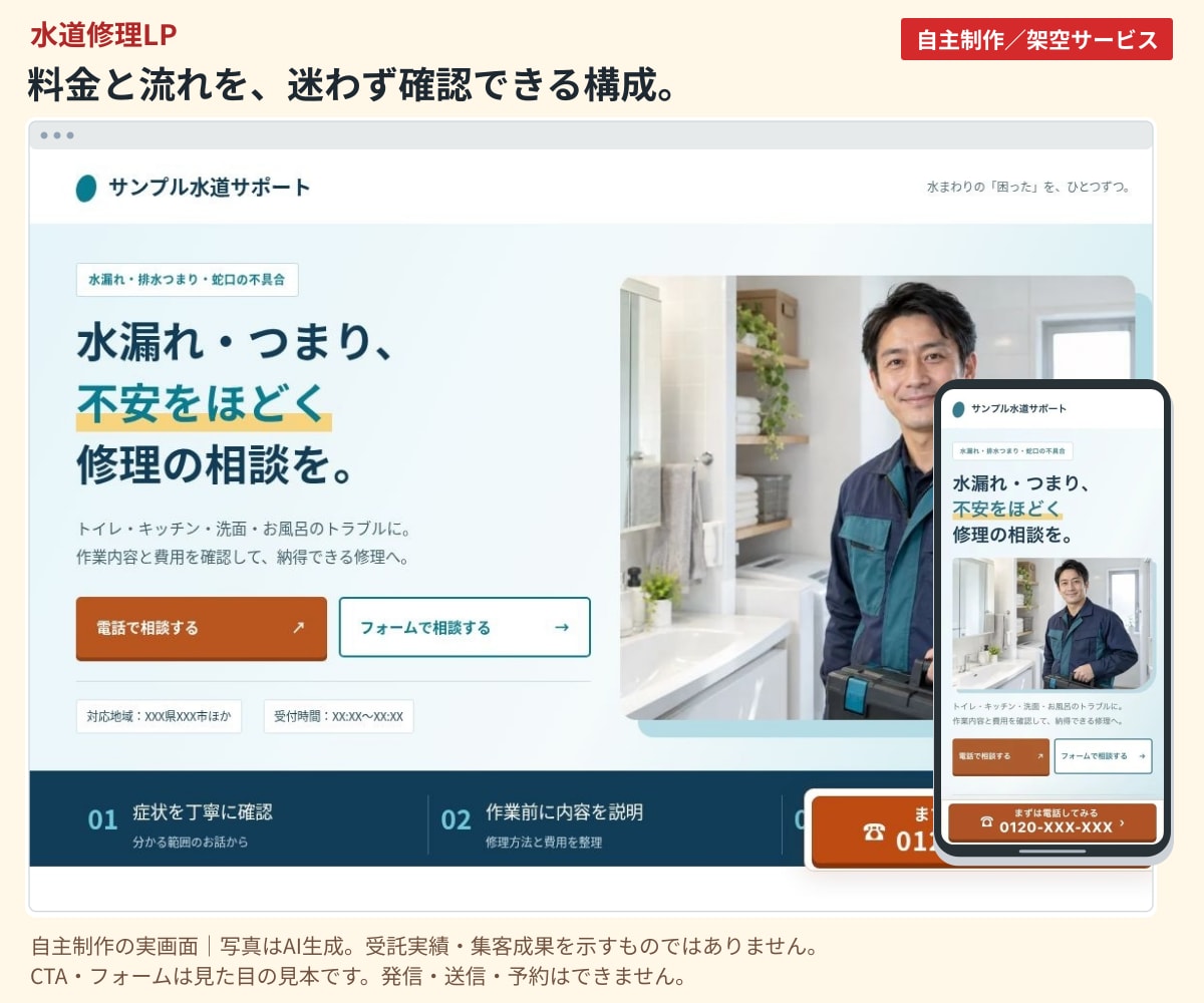 文章と構成から伝わるLPを制作します 既存WordPressに、構成・文章から1ページ制作 イメージ2