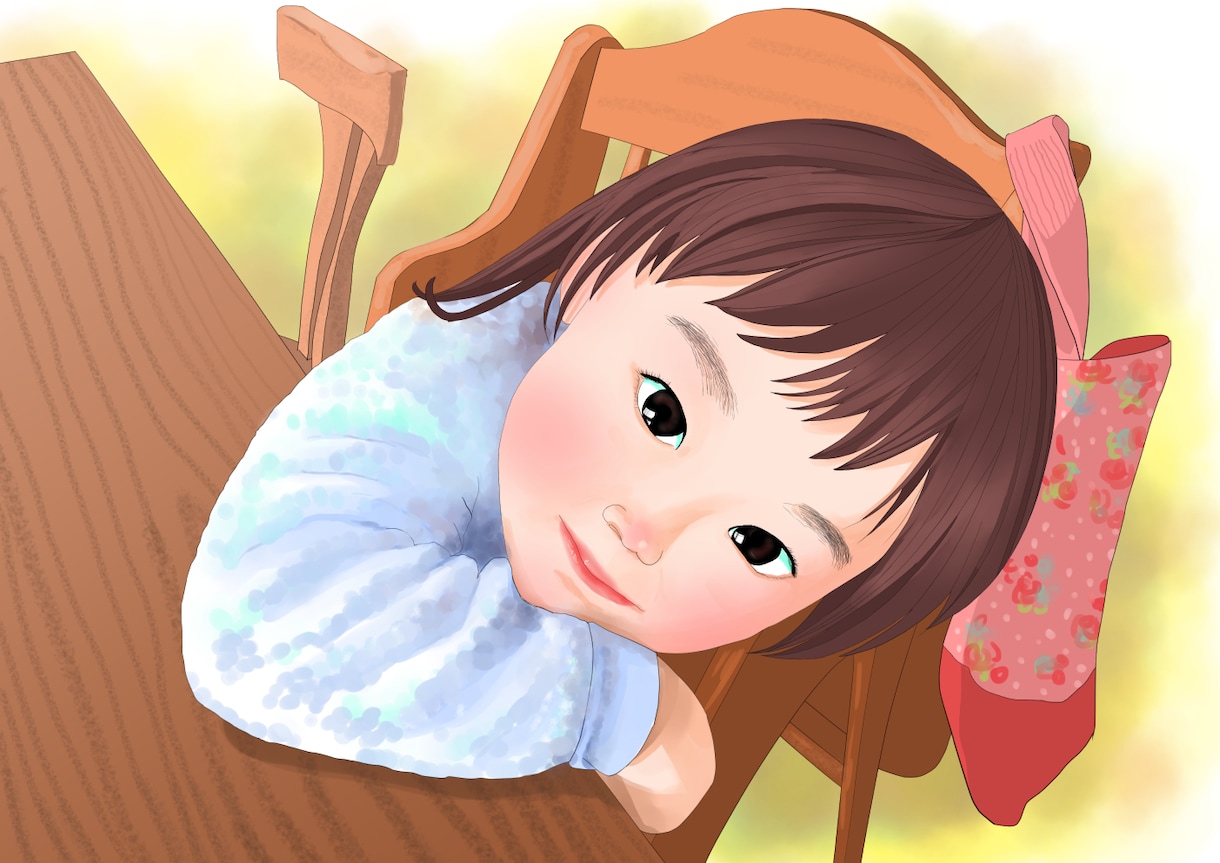 似顔絵お描きします 優しい色合いや、水彩画タッチの似顔絵をお探しの方 イメージ7