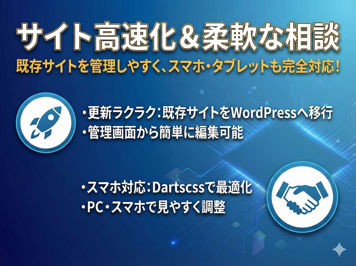 既存サイトをWordpressで作成いたします 1週間以内に構築｜問い合わせ、ブログ設置、編集機能、SEO込 イメージ4