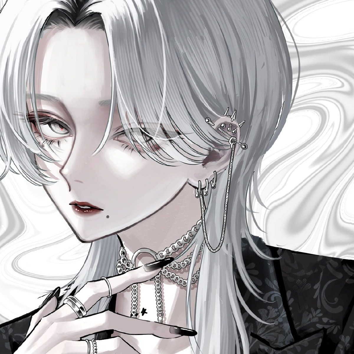 ダウナー・サブカル系のアイコンイラストを制作します 影のある魅力的なキャラクターをお届けいたします イメージ7