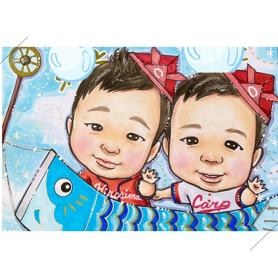 あたたか〜い☆リアル可愛い☆手描き似顔絵描きます ★基本のタッチ似顔絵(◎希望込みプラン) イメージ10