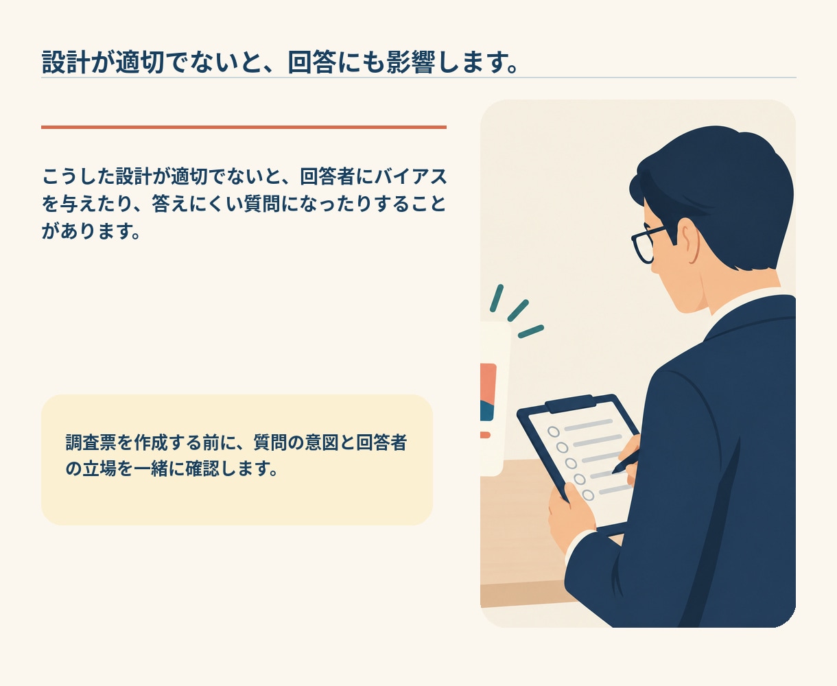調査設計・調査票作成を一緒に考えます 調査会社に依頼する前の準備をお手伝い イメージ5
