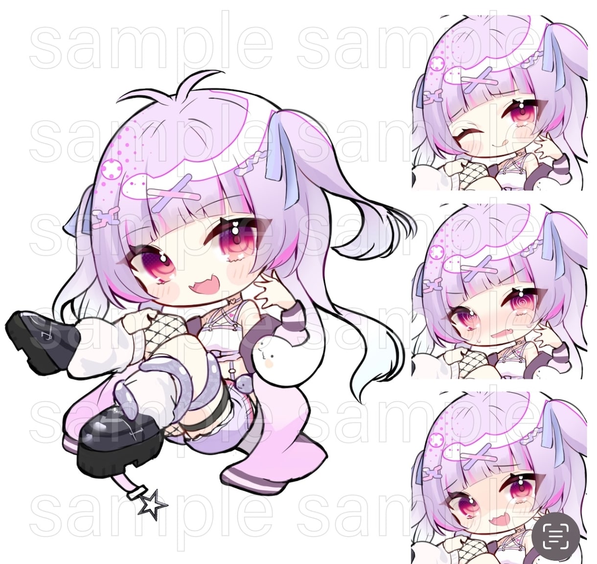 ゆめかわオーダーメイドSDイラストを制作します Vtuber様や配信者様などの活動者様向けイラストです イメージ1