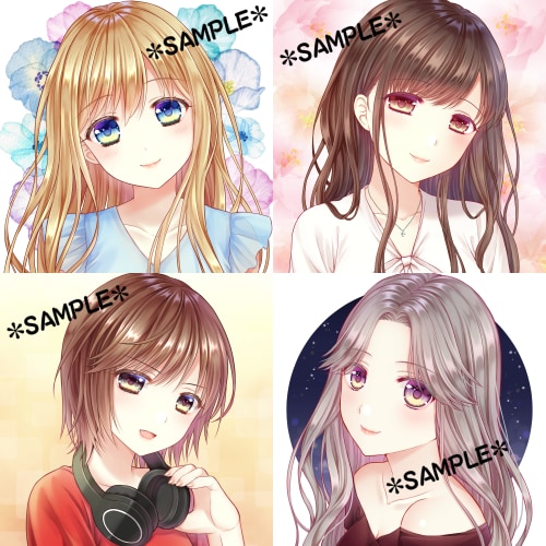 オリジナルの可愛い女の子のイラストをお描きします SNS等のあなただけの可愛い・かっこいいアイコンが欲しい方に イメージ5