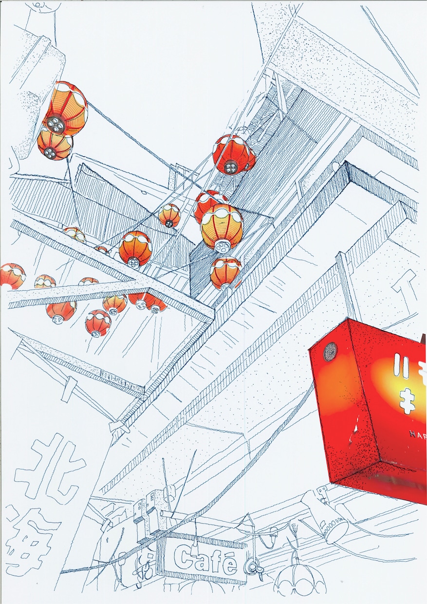 手描きで住宅・建築パースを制作します 住宅内観パースからコンペ案、鳥瞰図や断面パースも表現します。 イメージ9