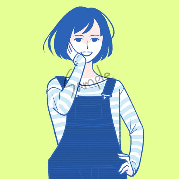清潔感のある人物を頭身高めで描きます 漫画風の綺麗めな絵柄です。美容やファッション系に。最短2日。 イメージ2