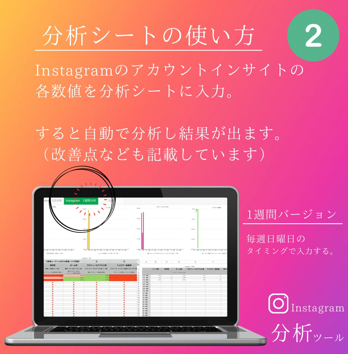 Instagramの半自動化分析ツールになります どのアカウントにもバズはあるのでこれで探し出そう！ イメージ4