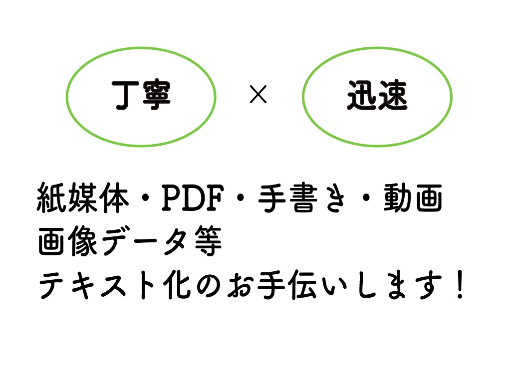 紙媒体や手書き、画像などデータ化の代行します 入力が苦手な方や時間がない方へ丁寧・迅速に対応します☆ イメージ2