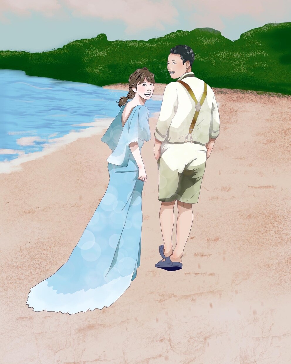 ウエディングイラストを作成します オシャレで滑らかな線のイラストが好きで意識して描いております イメージ2